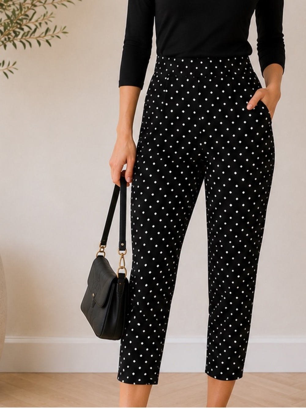 Maurice’s Black Polka Dot Capris- NWT